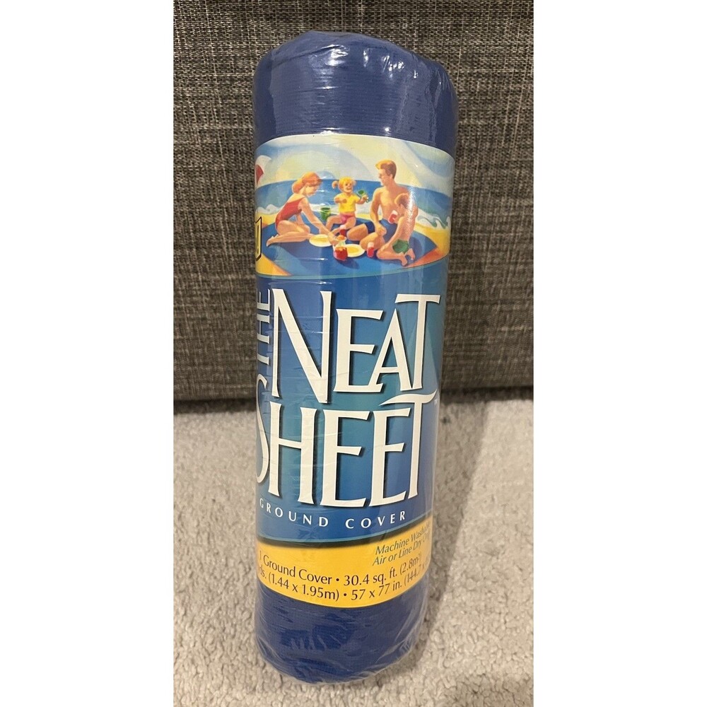 The Neat Sheet  57" x 77” Fabric Ground Cover Beach Blanket Pool Camping Picnic